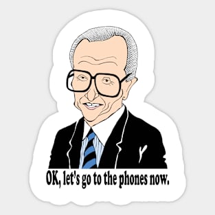 LARRY KING FAN ART!! Sticker